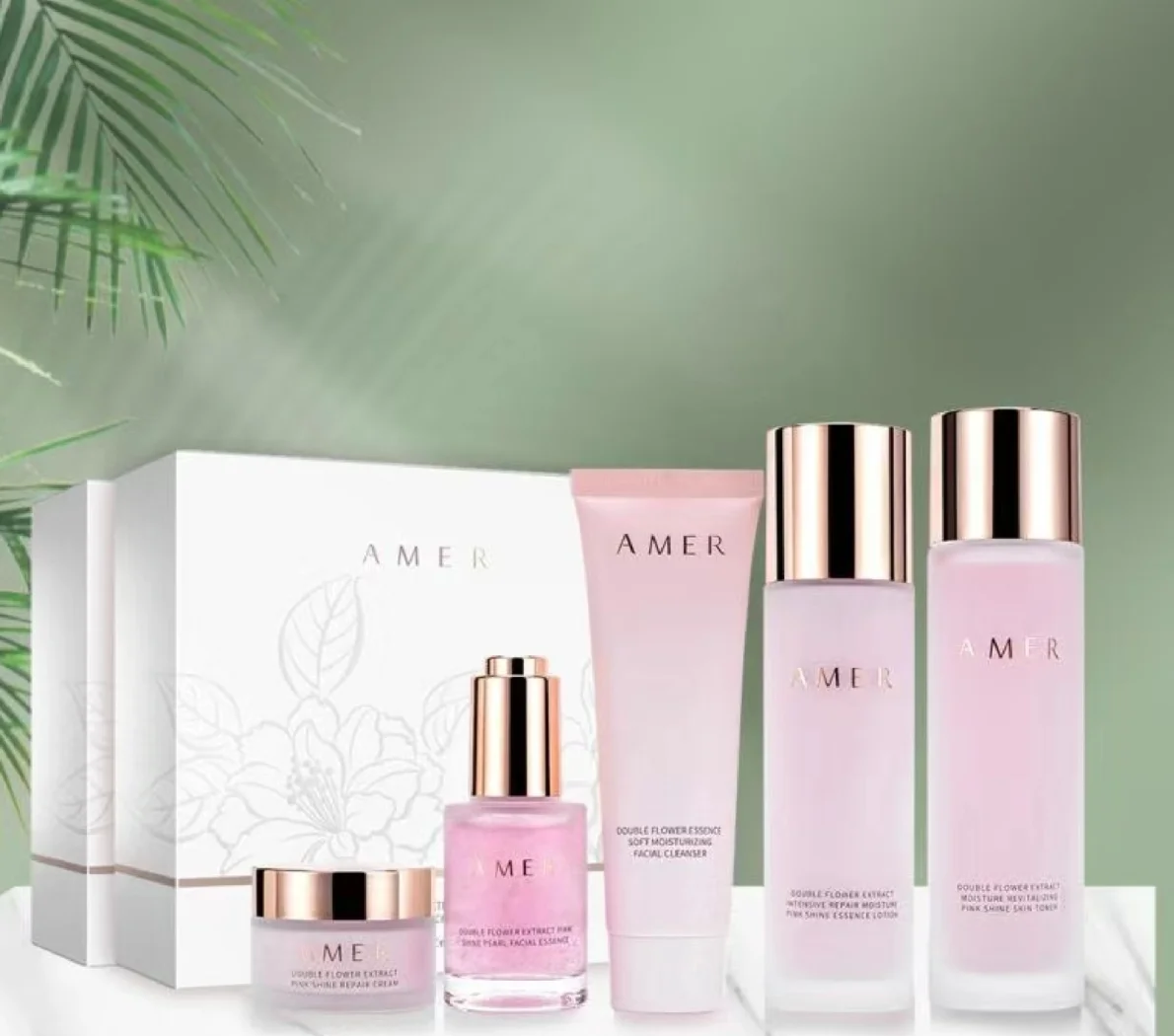 呵护痘痘肌，爱莫尔双花系列护肤品7件套全新上市